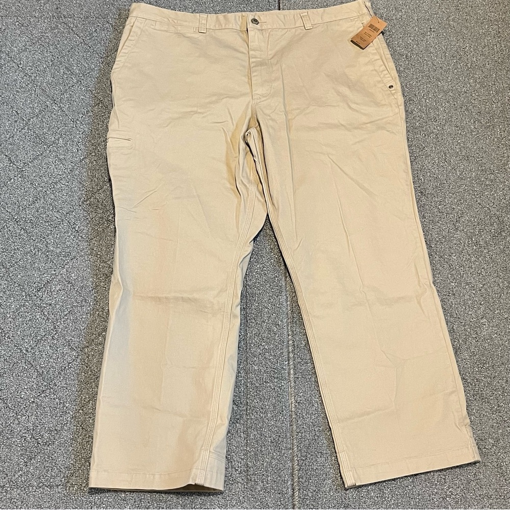 Duluth Trading Co Pants Flex Ballroom Khakis Mens 40x30 Tan Relaxed Fit New